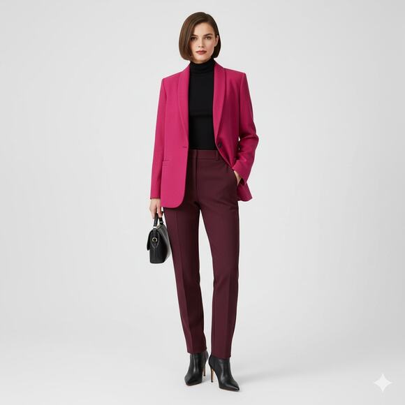 Wool & cashmere blend Preppy spring, Lux,class ,maximalist mid length Coat Sz 6 - Picture 1 of 5